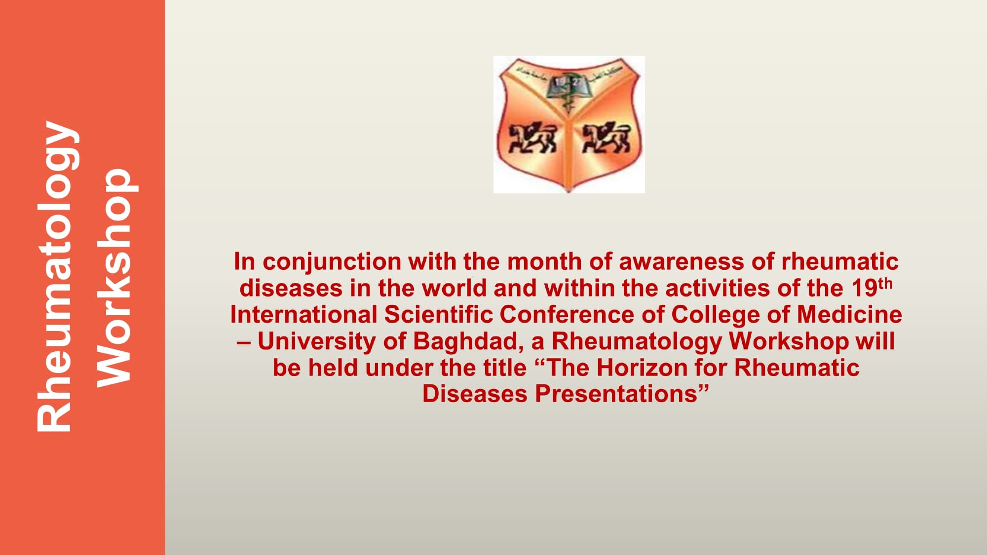 The Horizon for Rheumatic Diseases Presentations
