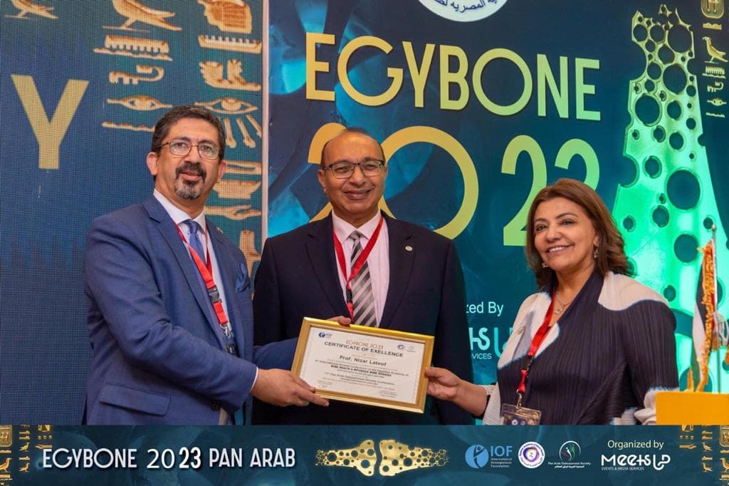 Prof. Nizar Abdulateef Honored for Leadership at 11th PAOS & 4th EABH Conference